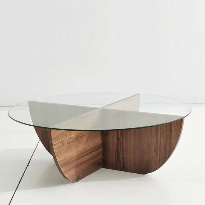 Masuta de cafea, Lily, Nuc, 90 x 30 x 90 cm