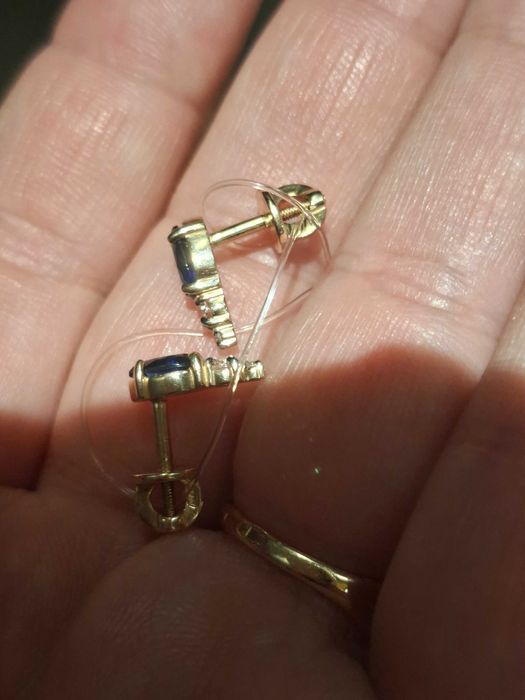 НОВЫЕ Золотые серьги тюльпан