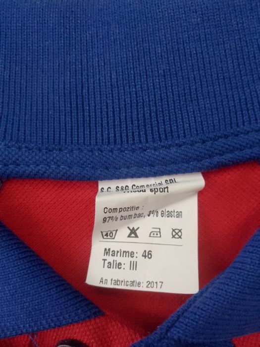 Tricou Romania,bumbac ,mîneca lungă,46.