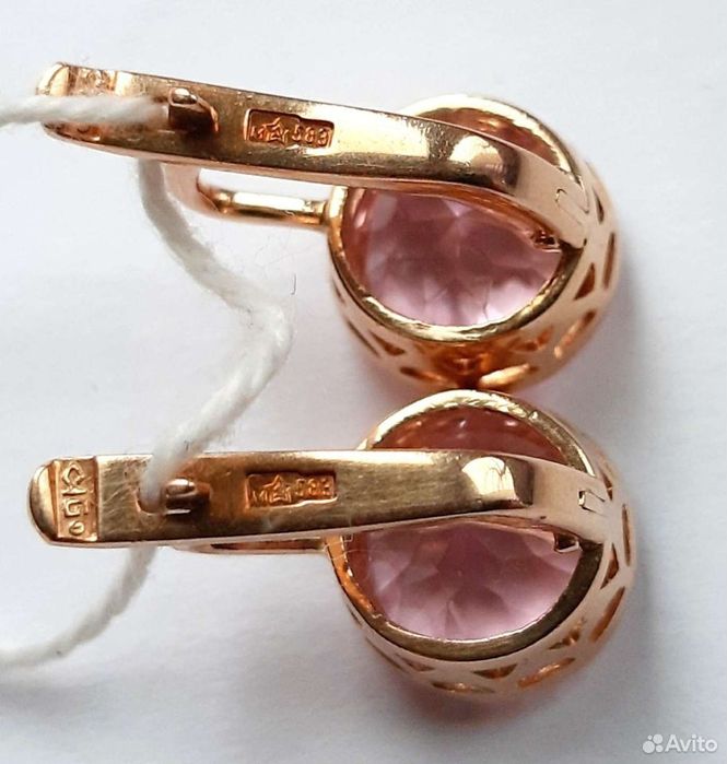 Советские серьги 583 пробы
