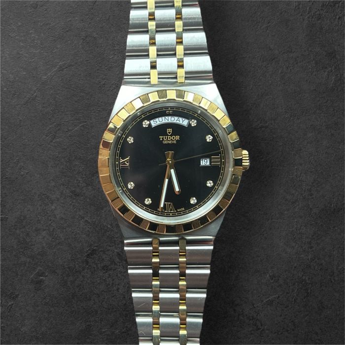 TUDOR ROYAL 41mm solid gold and diamond 90th мъжки часовник