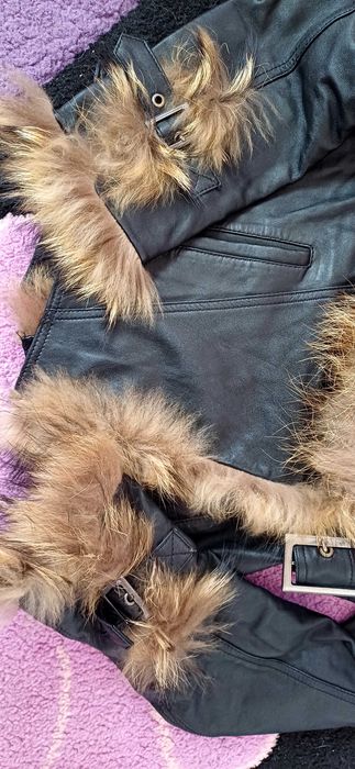 Nero Perla естествена кожа и пух