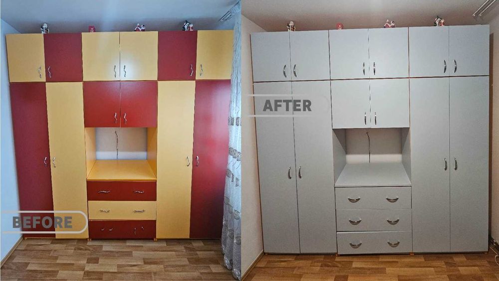 Colantare mobilă bucătărie și uși/dulapuri cu folie premium – Cluj