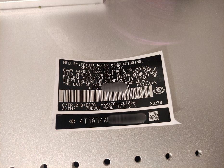 Вин код наклейки, vin code, вин стикер