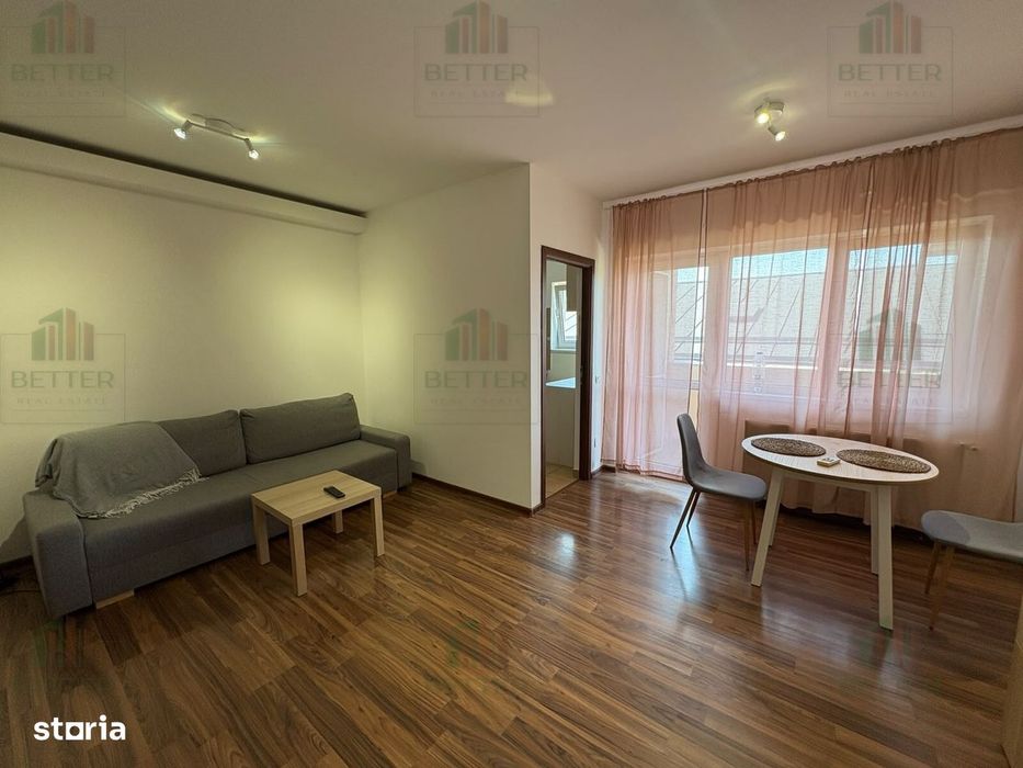 Garsonieră de închiriat, 40 mp, balcon, Popești-Leordeni – 350 euro