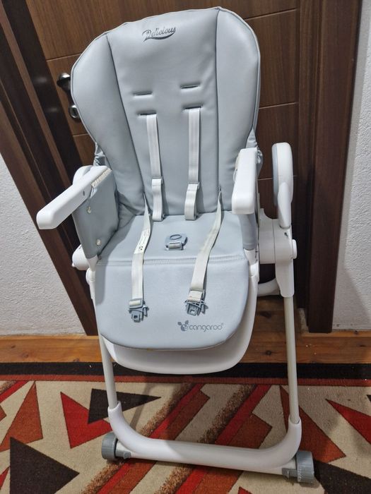 Детски стол за хранене Delicious CANGAROO - сиво