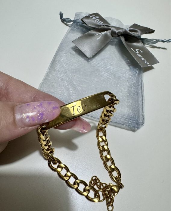Bratara “Teo” placata cu Aur 24 k