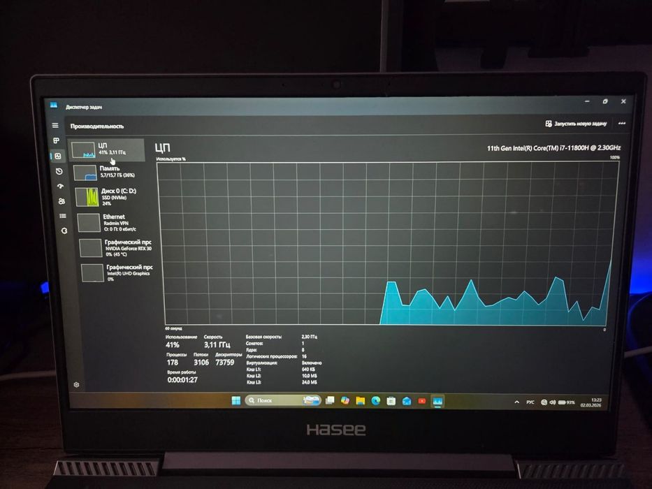 Ноутбук rtx 3050 ti