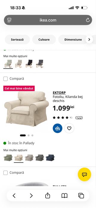 Fotoliu Ikea Erktorp