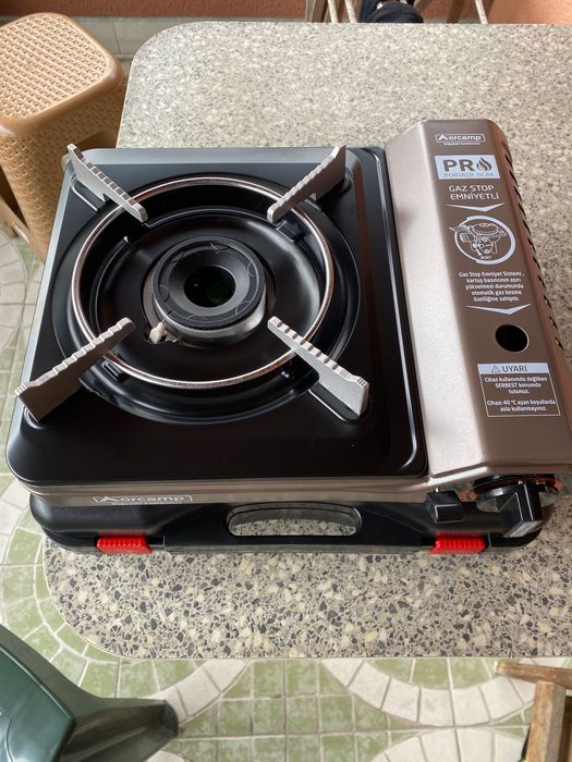 Туристически къмпинг газов котлон с пълнител