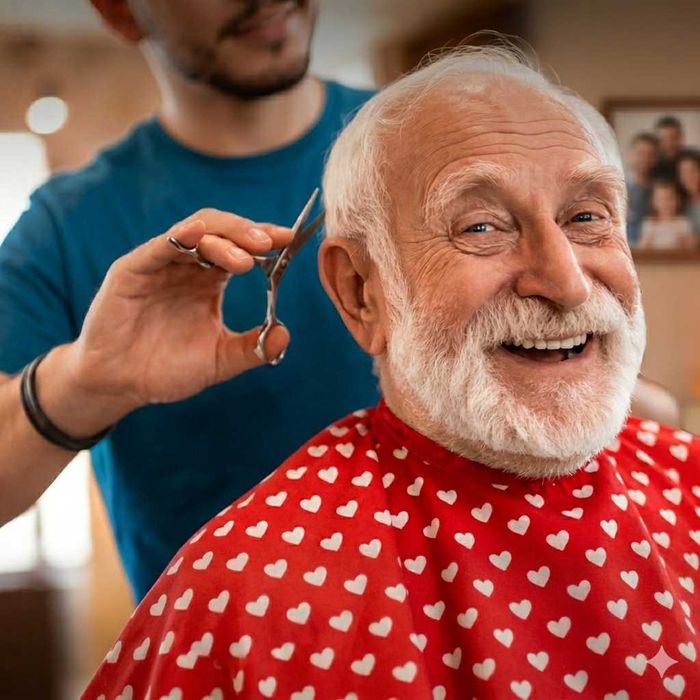 Tund la domiciliu Seniori Persoane nedeplasabile Bolnave Batrani Doamne Copii Frizerie mobila acasa Grooming Tums Hairstyle Haircut Frizer mobil