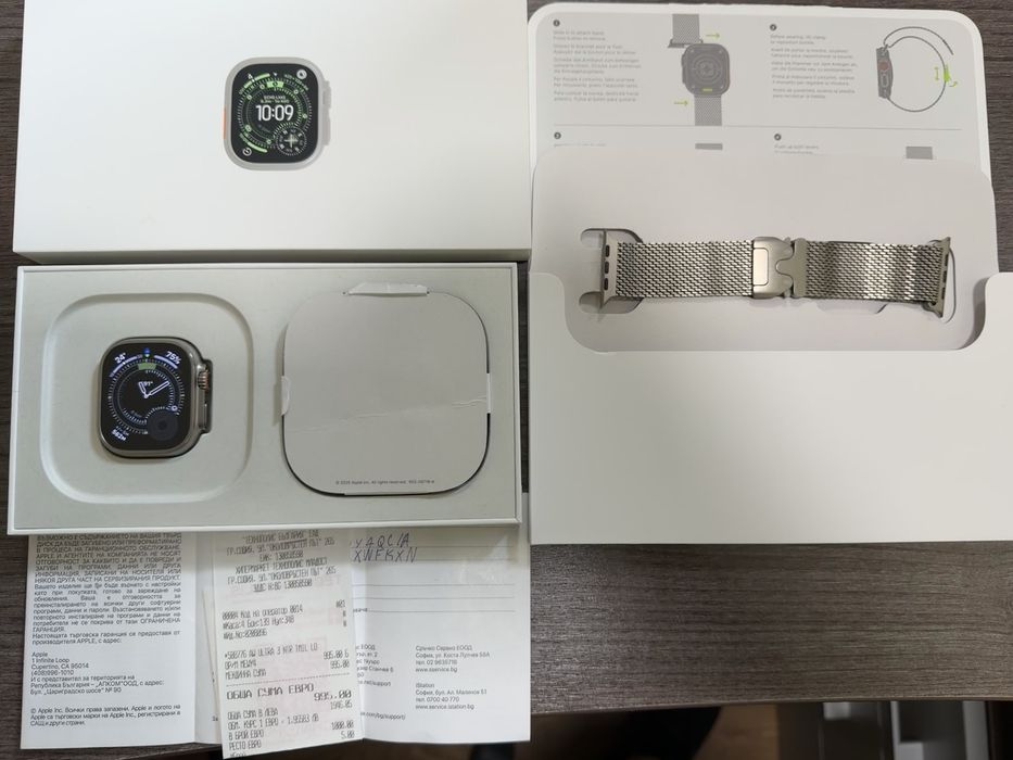 Apple Watch Ultra 3, Natural Ti, Milanese Loop, 2г. гаранция