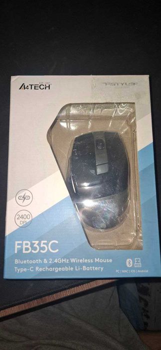 Мышь A4Tech Fstyler FB35C, Smoky Grey, USB