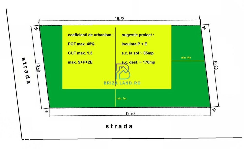 Sos. Chitilei, Infratirii, teren 203mp desc. dubla 19.7m x 10.4m liber