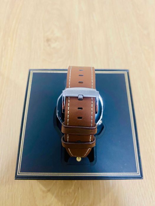 КАТО НОВ !!! Huawei Watch GT 5, 46mm, Brown Composite Leather Strap