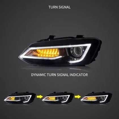 Тунинг led фарове за VW POLO от 2009-2017 - черни
