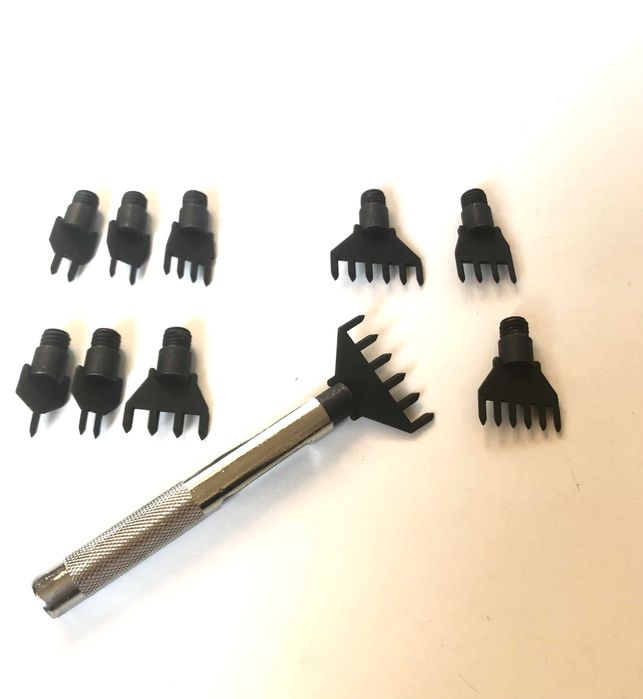 кожарски, сарашки вилици за обработка на кожа, замбовидни, диагонални