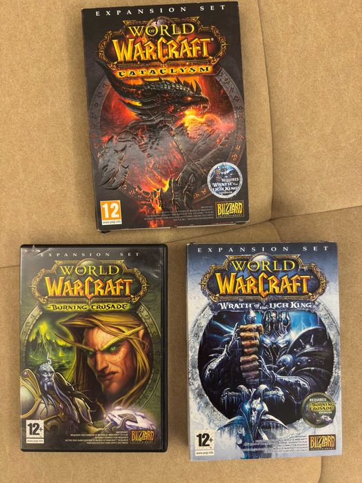 World of Warcraft Burning Crusade, Wrath of the Litch King, Cataclysm