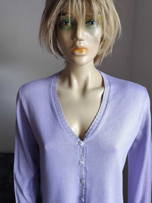 Bluza din tricot de matase naturala lila  CXD-masura 40-42-Noua!