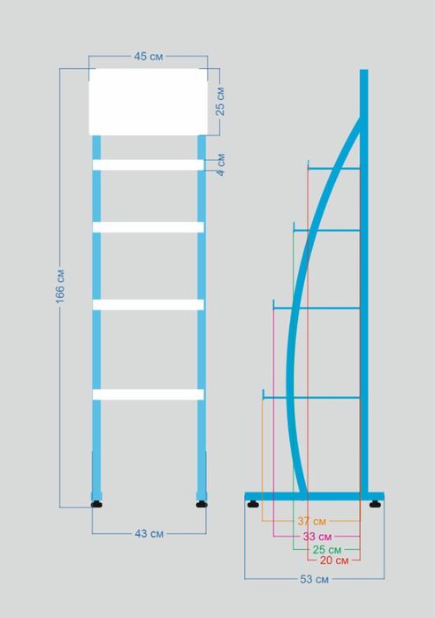 Стеллаж  полка витрина стойка стелаж
