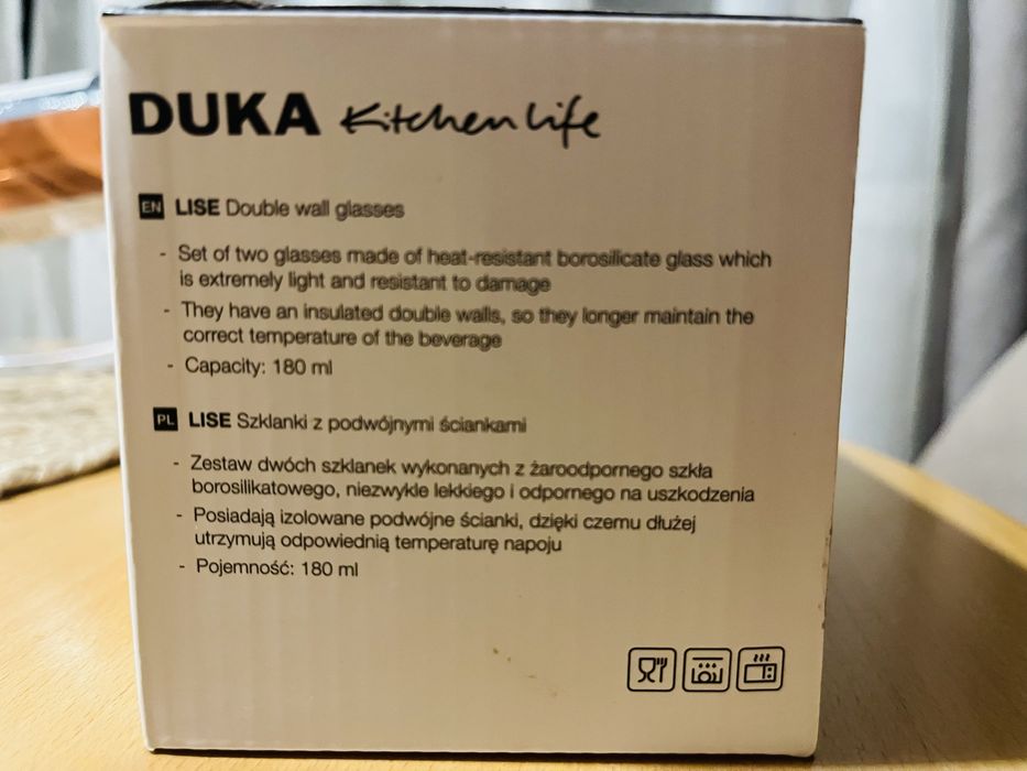 Чаши DUKA с двойни стени