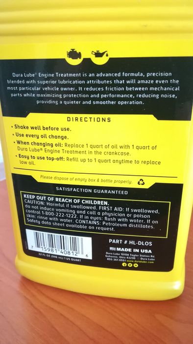 Dura Lube Duralube tratament motor universal 946ml