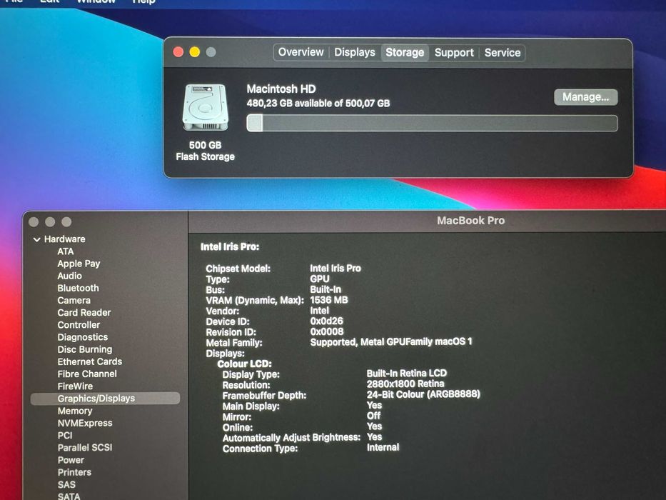 15.4' Core i7 Apple MacBook Pro Mid 2014 16GB RAM/512GB SSD/Бат 72 цик