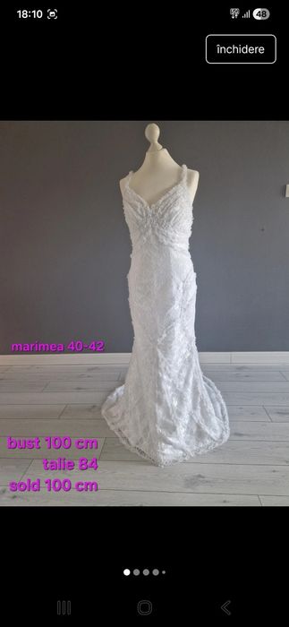 Rochita albă mireasa-cununie