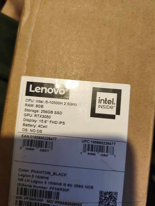 Lenovo Legion Core i5, rtx 3050 не дорого полный комплект