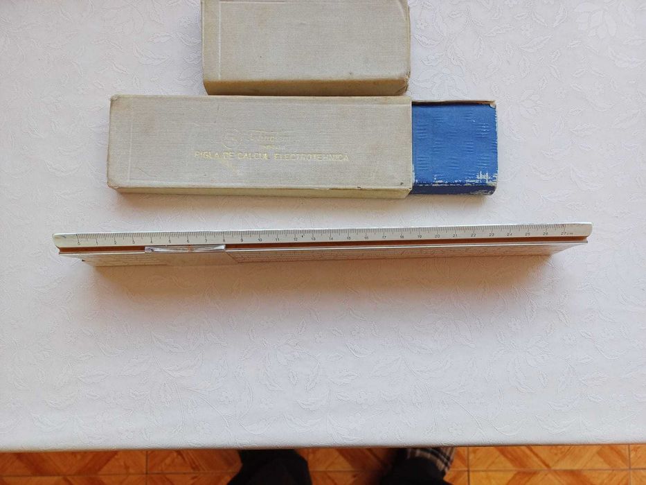 vand trusa compas KINEX 309 Original si rigla calcul Electrotehnica