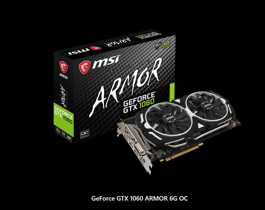 Видеокарта MSI GeForce GTX 1060 ARMOR OC [GTX 1060 ARMOR 6G OCV1]