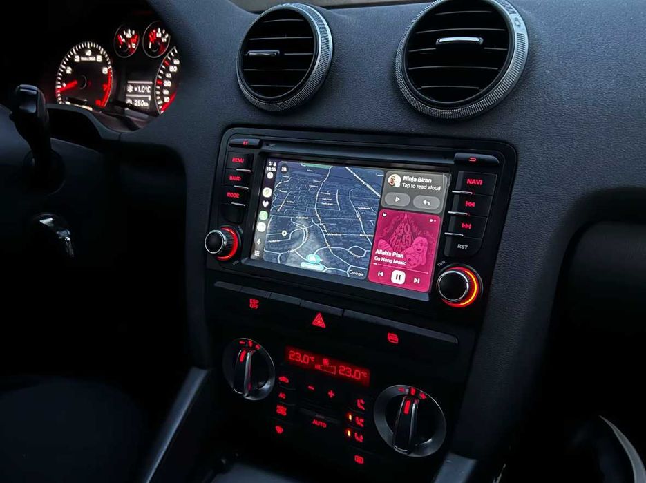 Navigație Android 15 Audi A3 4GB RAM – CarPlay, Android Auto, QLED