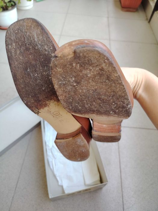 Кафяви мокасини естествена кожа