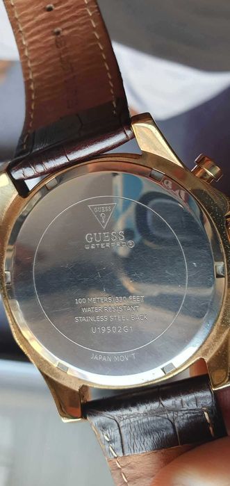 Ceas original Guess U19502G1, curea piele, in stare perfecta