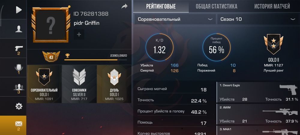 Аккаунт standoff 2