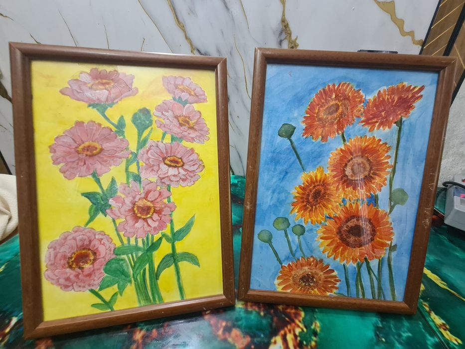 Продам набор из 12 милых детских рисунков (акварель/гуашь), формат А4.