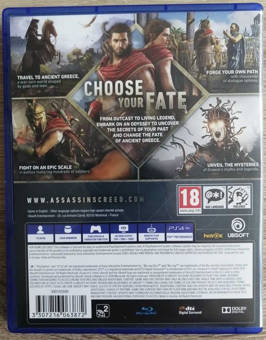 PS4, PS5 игрa Assassin's Creed Odyssey - Ubisoft игра за Sony PlayStation 4 и 5