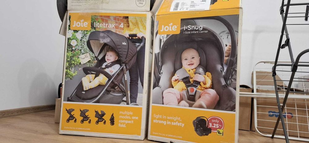 Set complet cărucior Joie Litetrax 4 + scoica i-Snug