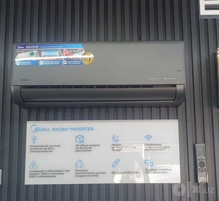 Кондиционер Midea модель NAOMI Pro - 12,000 Btu/ Inverter/ модель 2026