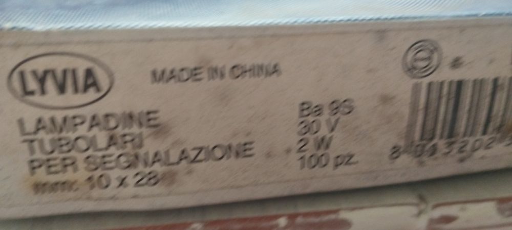 Лампа Ва 9s 30В, 2Вт