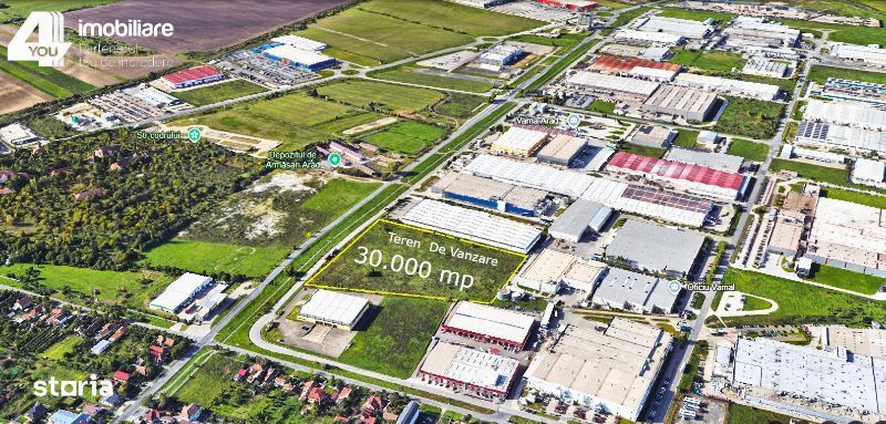 Teren industrial de vânzare – Zona Industrială de Vest, Arad