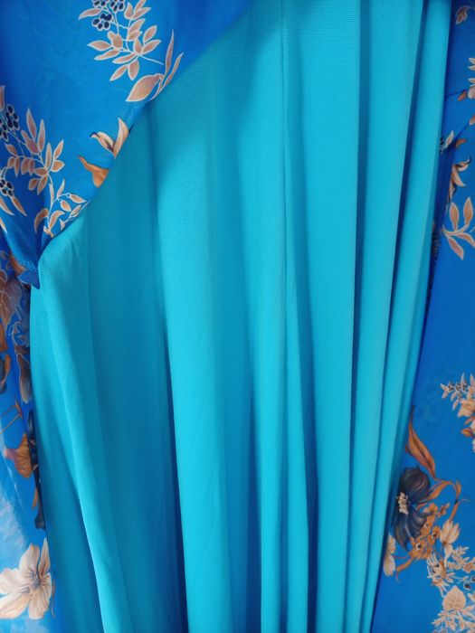 Rochie lungă voal imprimat cu flori