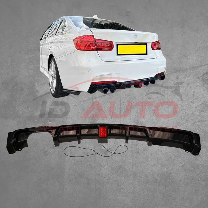 Дифузьор за Задна броня BMW F30 / F31 с F1 стоп, Черен, бмв ф30 тунинг