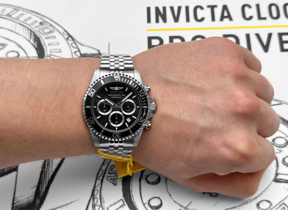 Американские часы Invicta Pro Diver Chronograph, кварцевый механизм