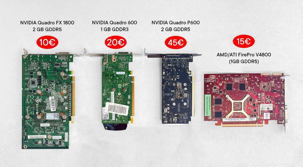 NVIDIA Quadro P600+NVIDIA Quadro 600+AMD/ATI FirePro V4800+NVIDIA Quadro FX 1800 Звукова карта Creative Sound Blaster Live  ASUS EN7300GT