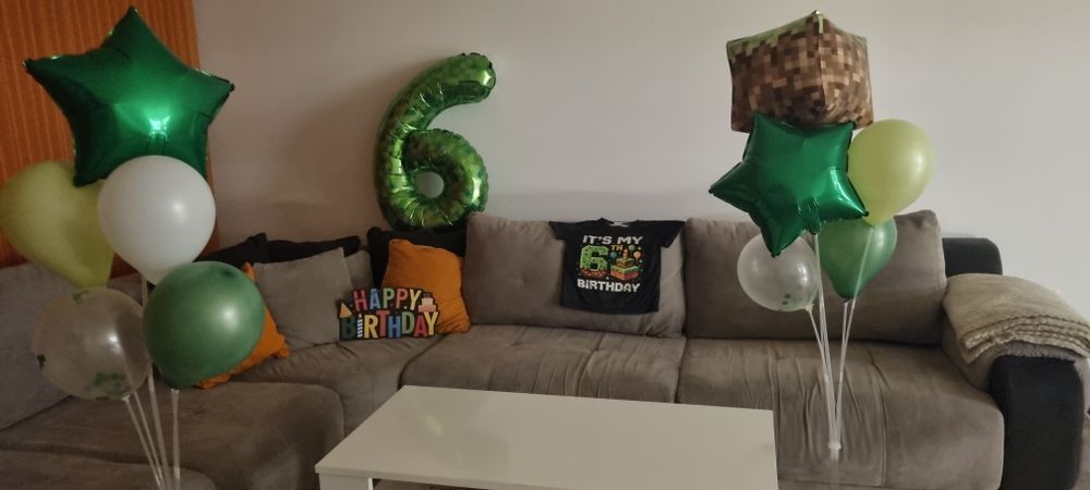 Тениска за рожден ден в Minecraft тематика / 6 годишно /