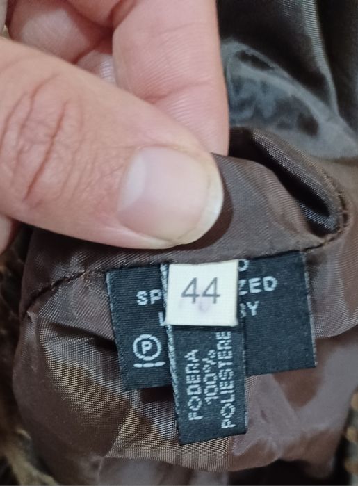 Fusta  de piele întoarsă,maro,  în stil boho, mărimea 44