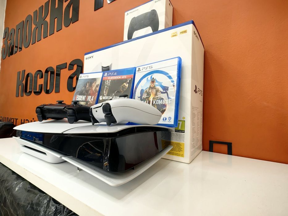 Хб! Конзола Playstation 5 Slim 2 джойстика и 3 игри
