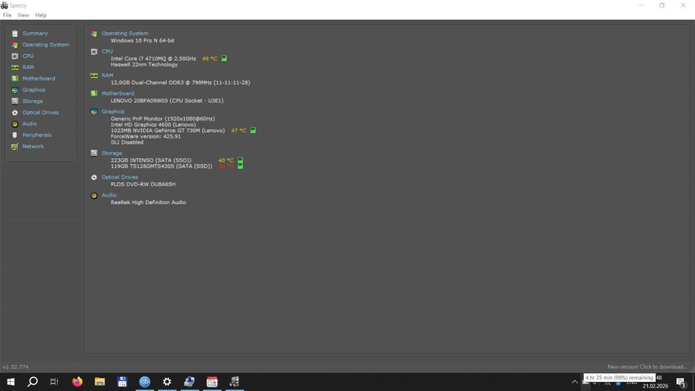Laptop Lenovo ThinkPad T540p I7-4710MQ 12GB RAM DDR3 2xSSD DVD-RW