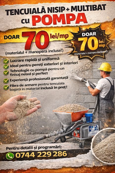 Tencuiala nisip+multibat /nisip+ciment +var